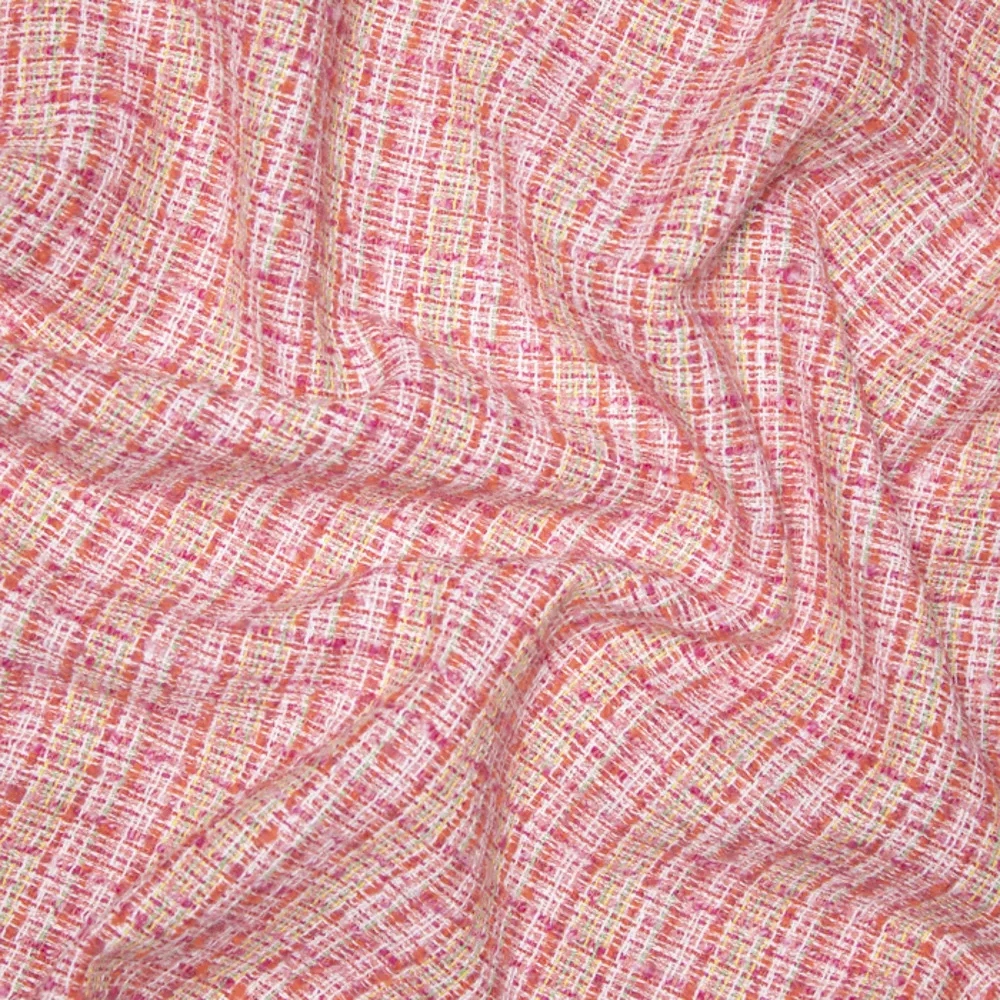 Látka Bavlna italská Chanel barevná mřížka