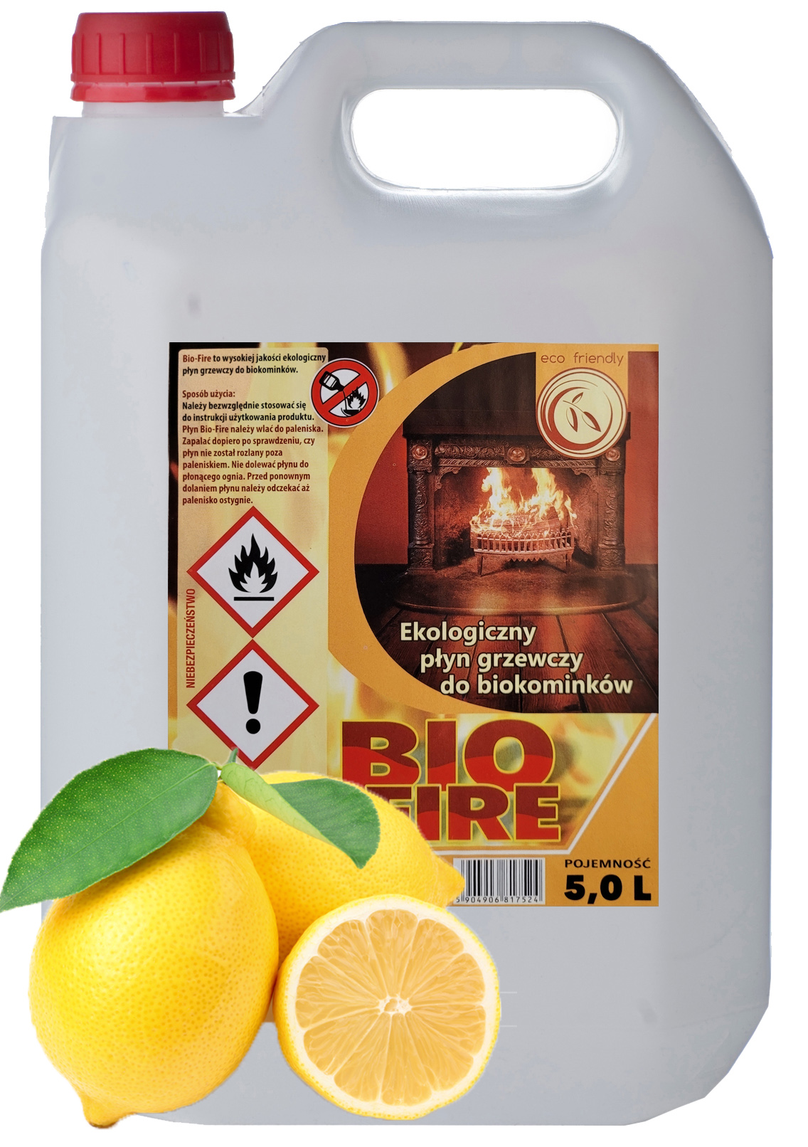 BIOPALIWO PALIWO DO BIOKOMINKA BIOETANOL ZAPACH CYTRUSOWY MICHOR 5L