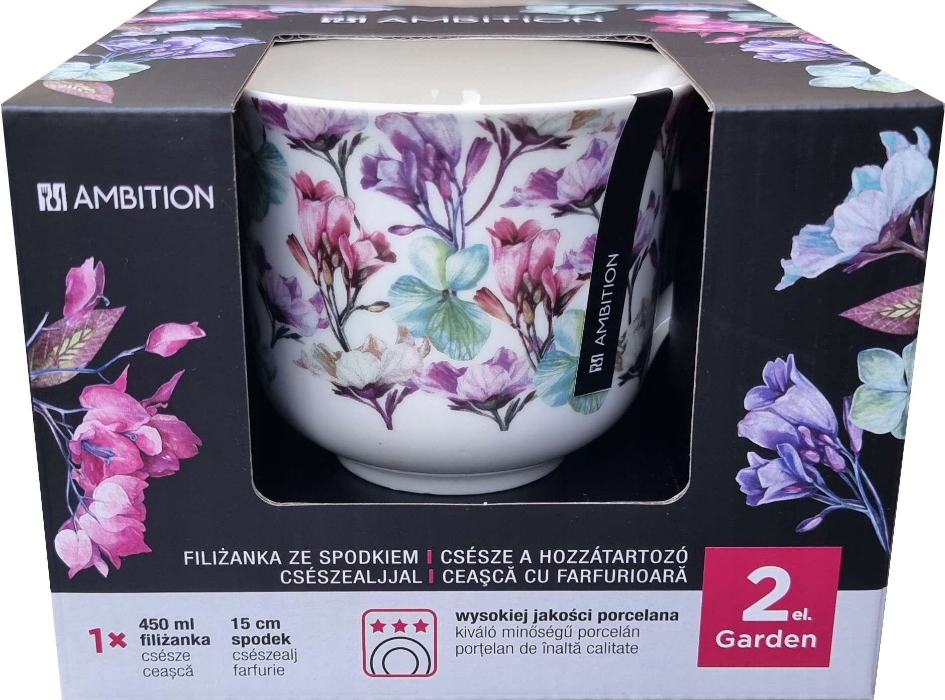 

Ambition Garden Duża Filiżanka Ze Spodkiem 450 ML