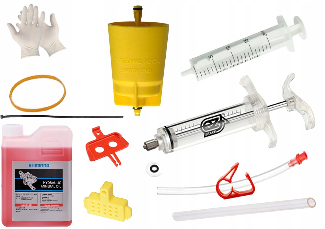 ZESTAW DO ODPOWIETRZANIA HAMULCÓW SHIMANO + OLEJ