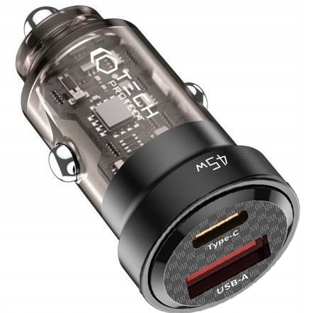 

Ładowarka samochodowa 45W Tech-Protect Usb-a,usb-c