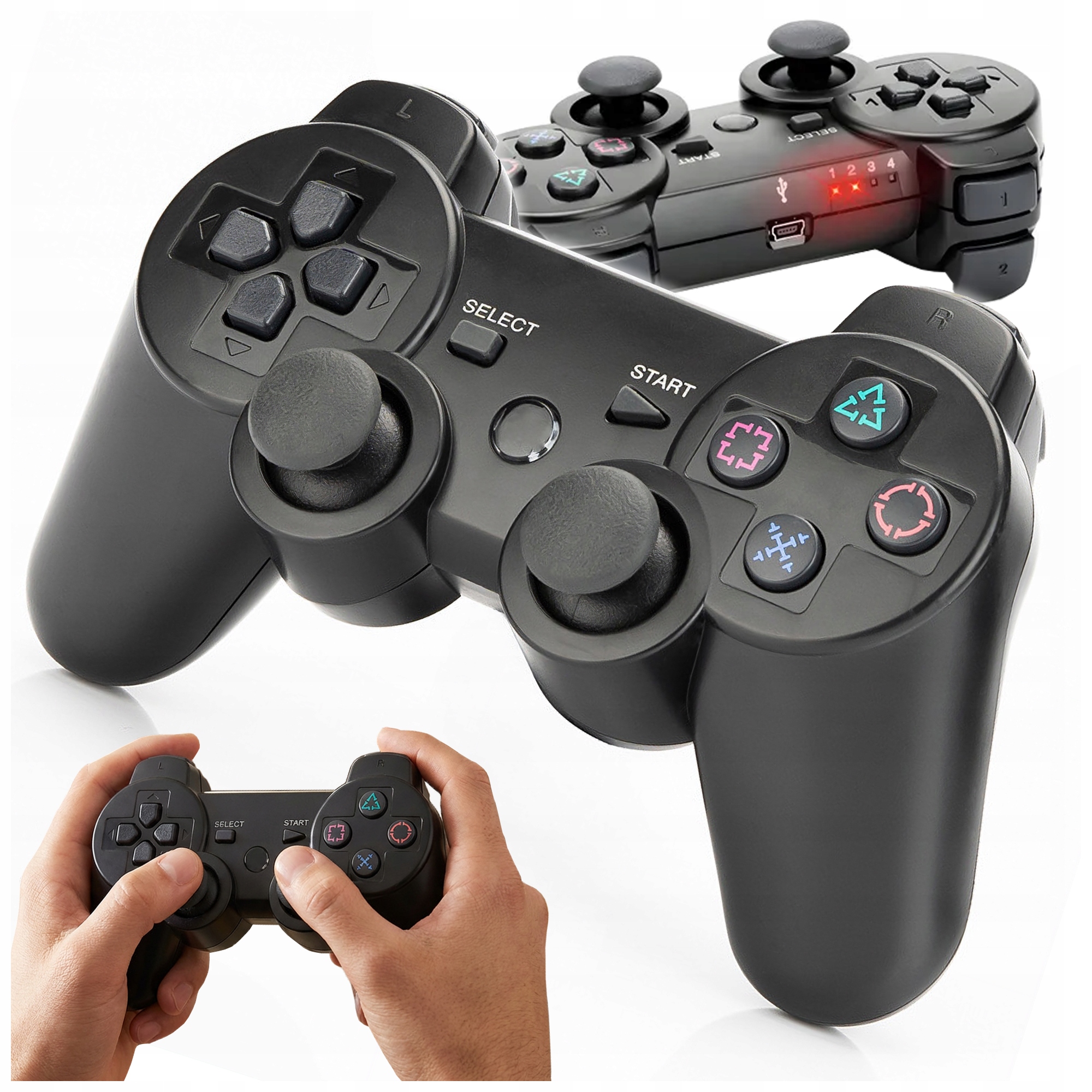 Bezprzewodowy Gamepad Kontroler Pad PS3 Pc Wibracja Bluetooth Do Gier Usb