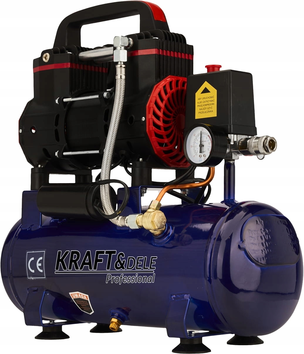 Bezolejový kompresor Kompresor vzduchu 9L Výkonný Velmi Lehký Tichý 1200W