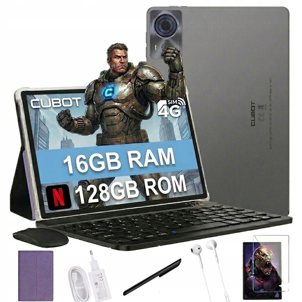 Tablet Cubot Tab 70 10,95" 16/128GB Lte 4G Gps Wifi Android Klawiatura Mysz