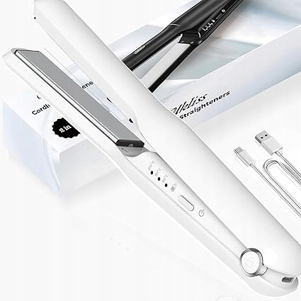 Žehlička Na Vlasy Ukliss bezdrátová 3 teploty 4000 mAh bílá