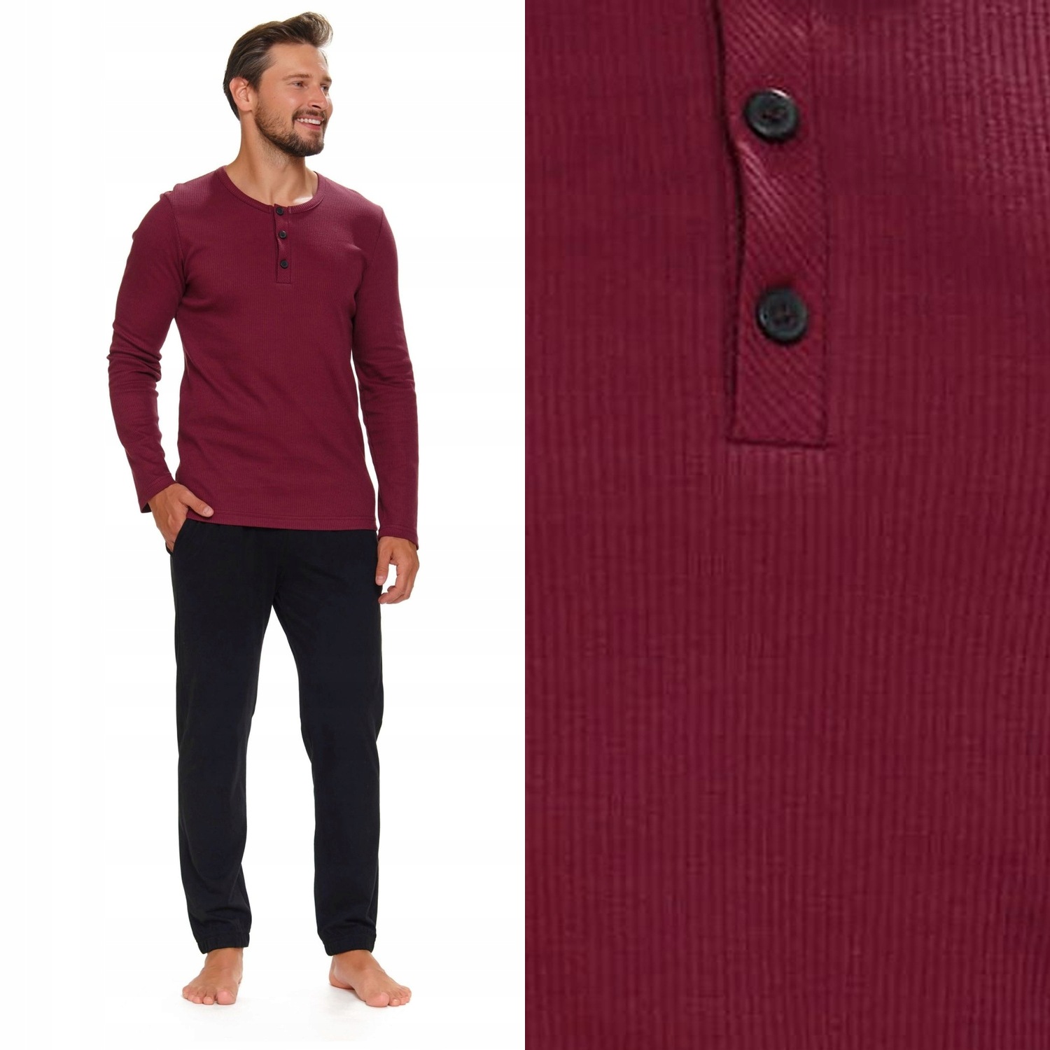 Pánské pyžamo Doctornap Pmb 5238 sangria plus bordó barva 2XL