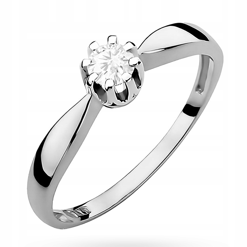 Zlatý Prstýnek ryzosti 585 Laboratorní diamant 0,20 ct 14k