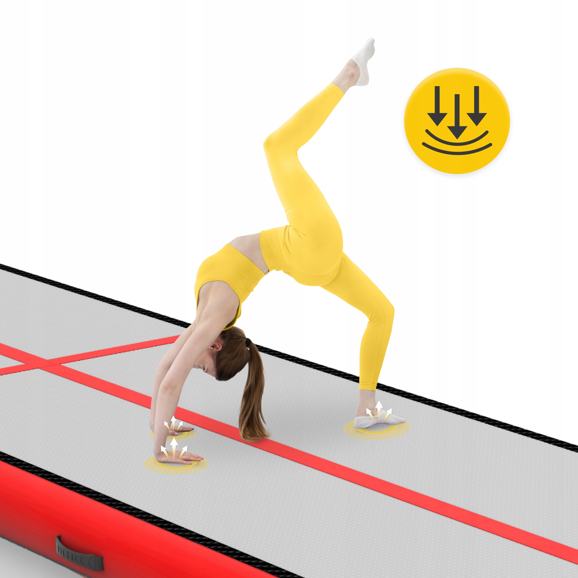 AIR TRACK ŚCIEŻKA AKROBATYCZNA MATA GIMNASTYCZNA DMUCHANA MATERAC POMPKA 6M Model AIR MAT