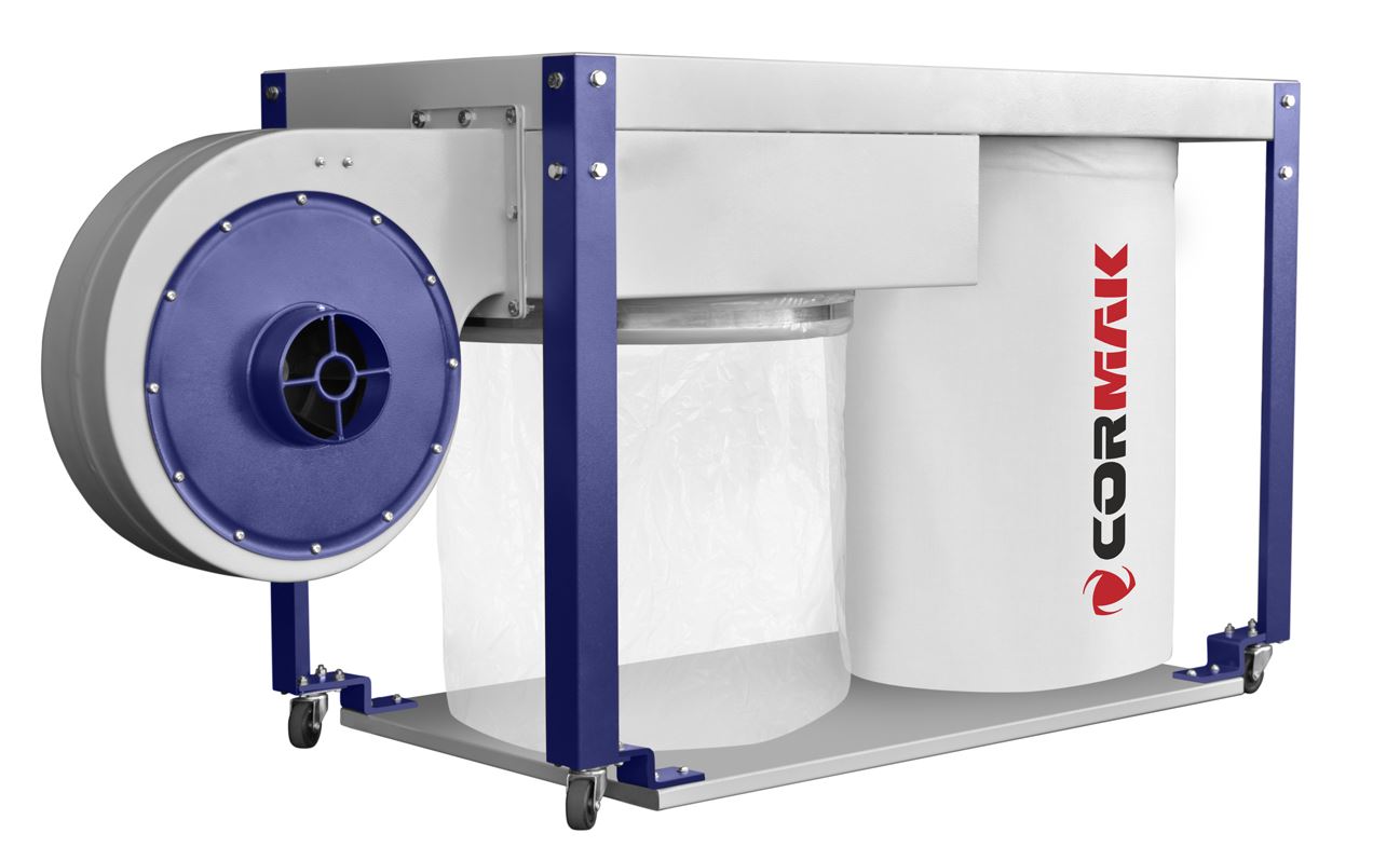ODCIĄG TROCIN WIÓR PYŁU WENTYLATOR CORMAK DC2200P 2200M3/H FPOD FORMATÓWKĘ