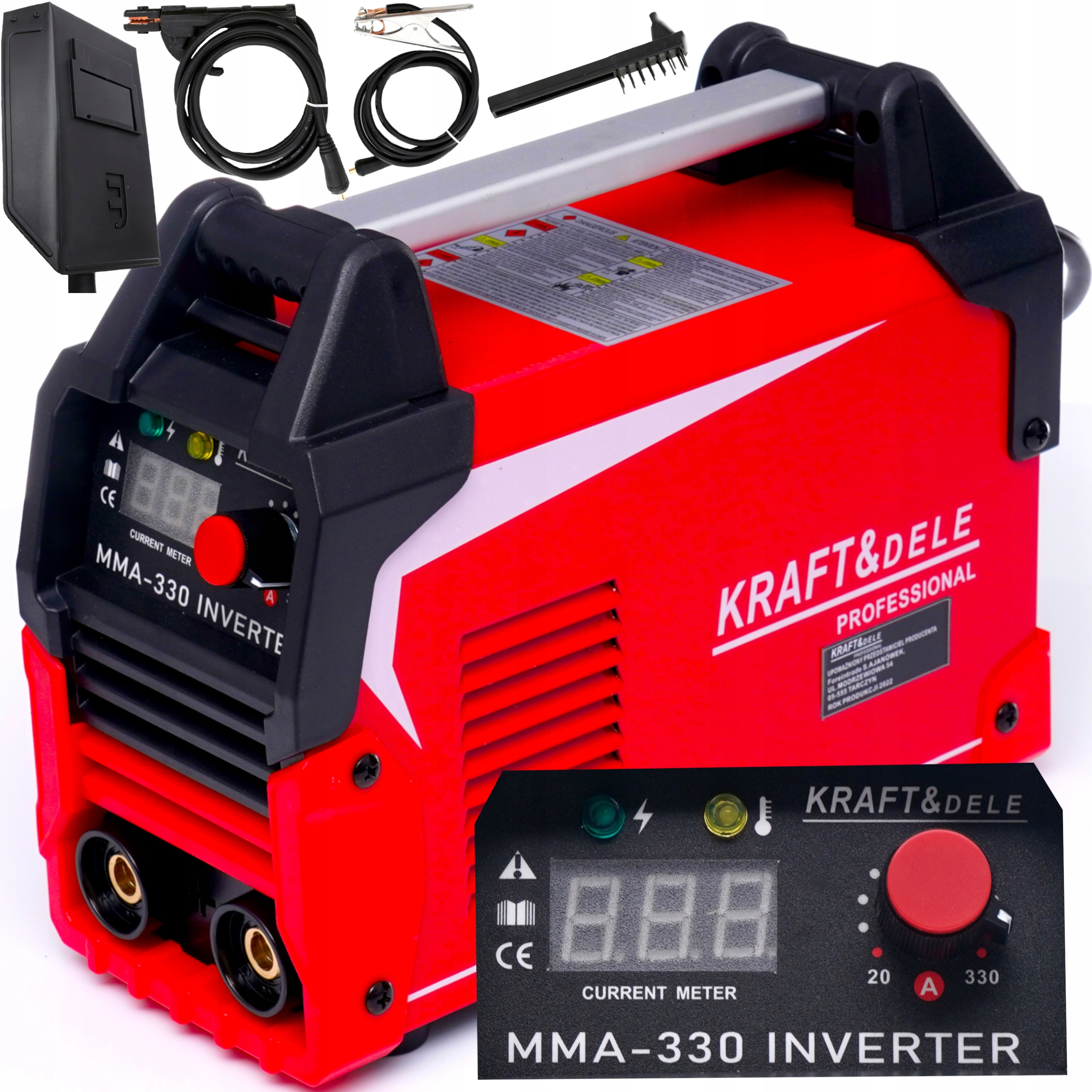 SPAWARKA INWERTOROWA MMA IGBT LCD 330A KD1827 MOCNA