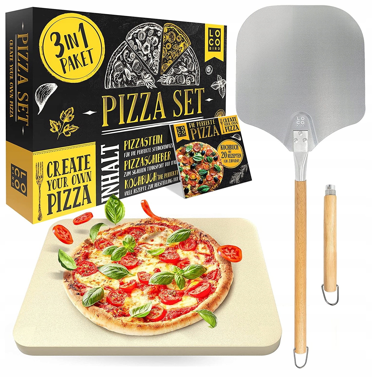 

Kamień Do Pieczenia Pizzy Kordieryt Zestaw Łopatka