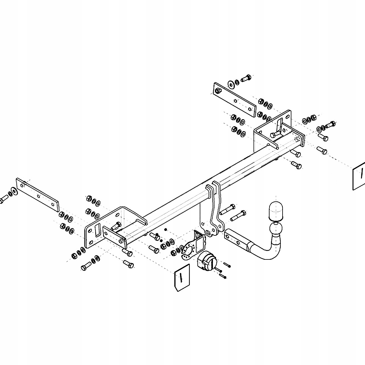 Hak holowniczy Mercedes CLA C117 Sedan 13-19 MODUŁ WIĄZKA 13 PIN GRATIS Producent Steinhof