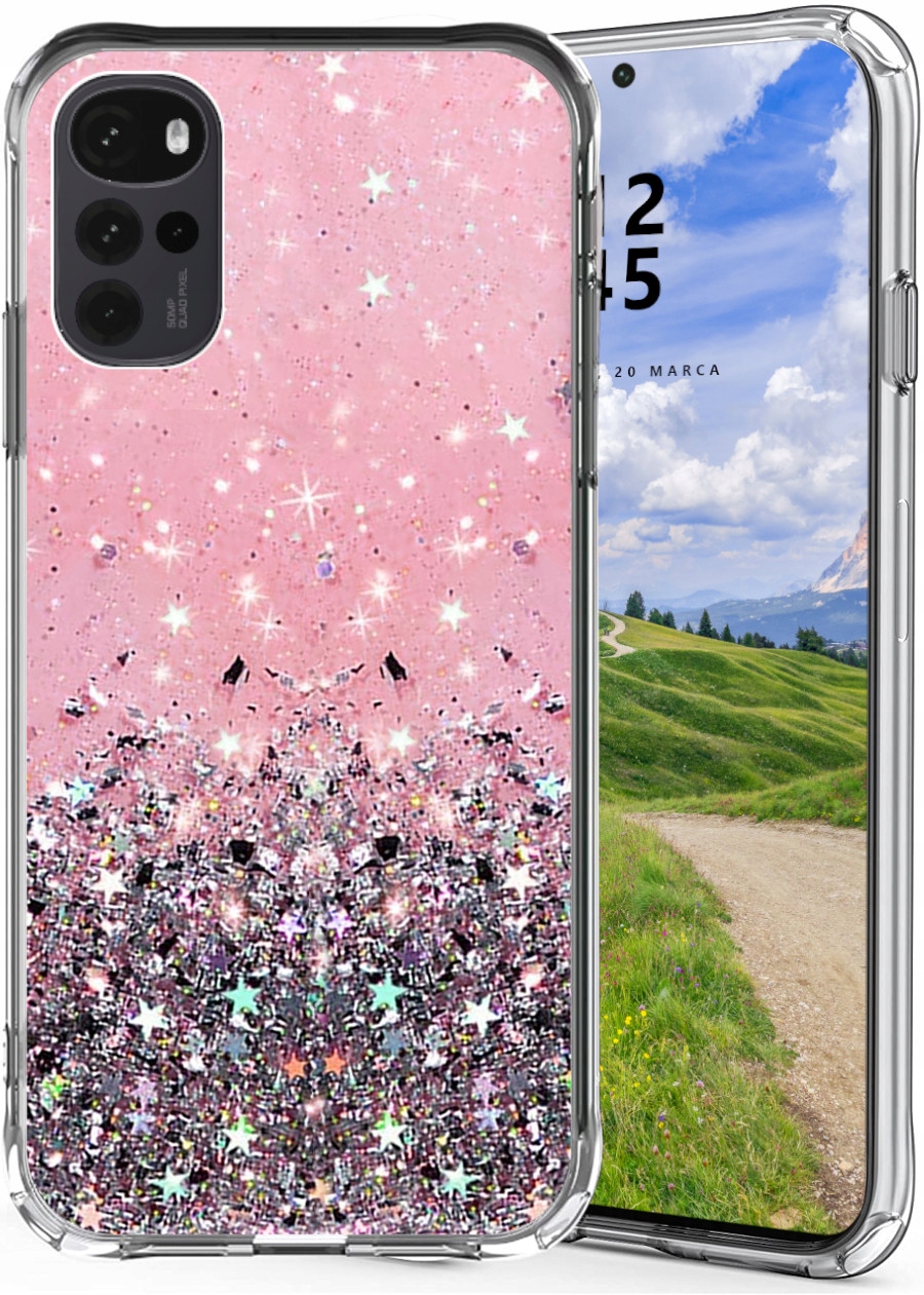 

Etui do Motorola G22 Glitter Case Brokat Szkło