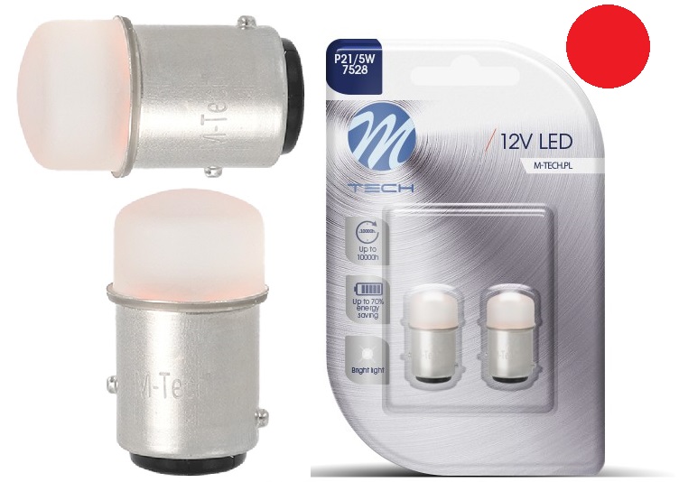 

Żarówki Led P21/5W 1157 BAY15d **czerwona** Red**