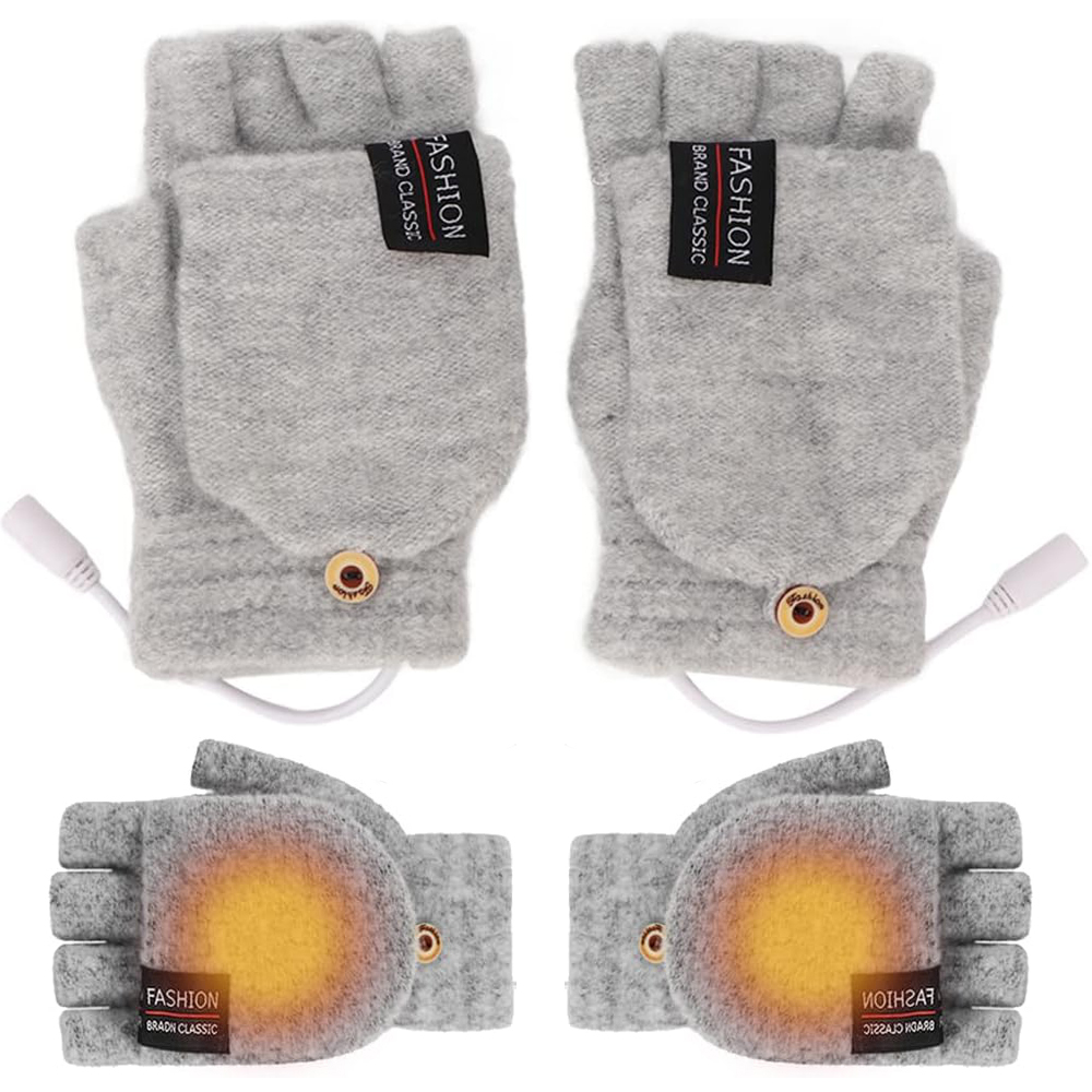 UNIWERSALNE PODGRZEWANE RĘKAWICZKI USB CIEPŁE RĘKAWICE NA ZIME NA MROZY Marka inna