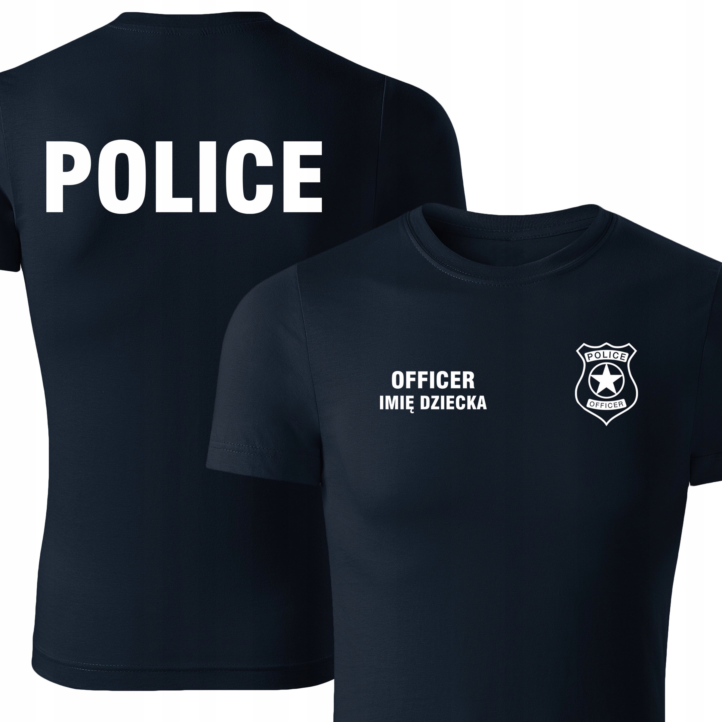 

Koszulka małego policjanta Police Imię Dziecka