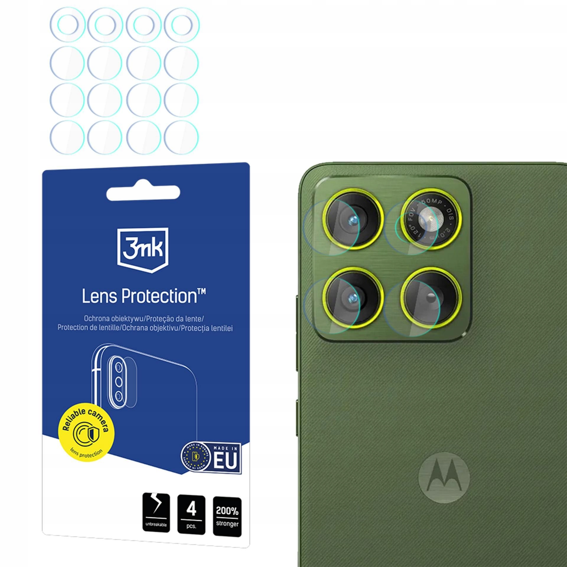 4x Szkło na obiektyw aparatu do Motorola Edge 70 3mk Lens Protection