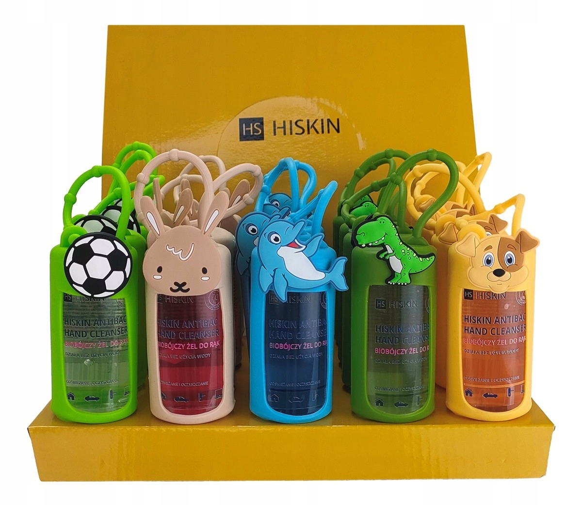 Hiskin Antibac hand cleanser+ Zestaw biobójczych żeli do rąk 5x4szt
