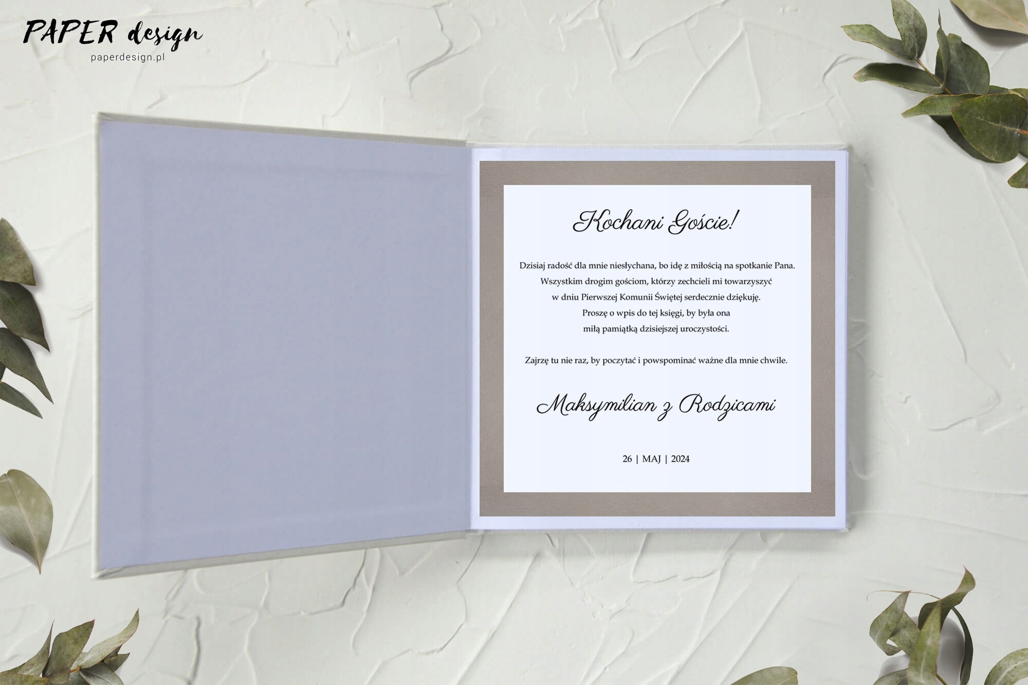 Księga gości KOMUNIA z tekturką KIELICH 3 Marka inna marka