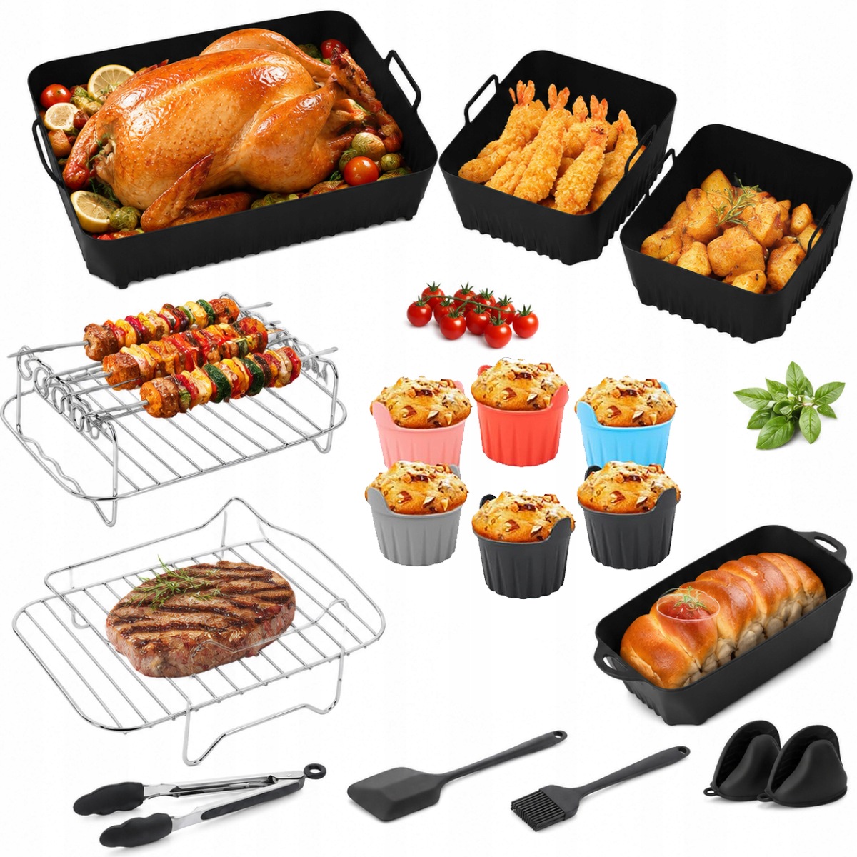 Akcesoria Do Frytkownicy Ninja AF500EU Air Fryer Zestaw 22 Elementy