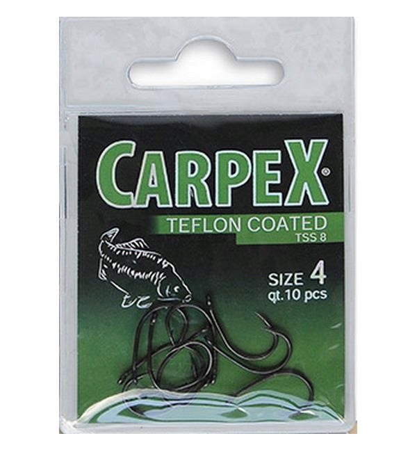 Haczyki Carpex Teflon Strong 3 NR8 SZT10 Czarne