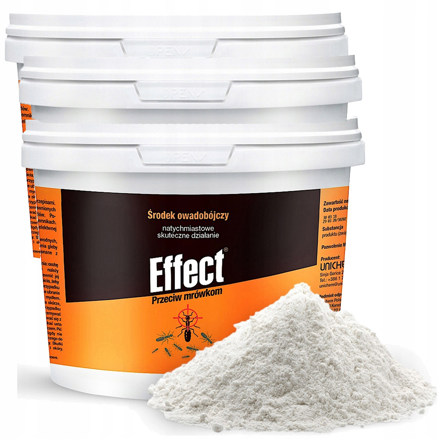 Silny Proszek Środek Preparat Na Mrówki Gniazda Mrówek Mrowiska Effect 3KG