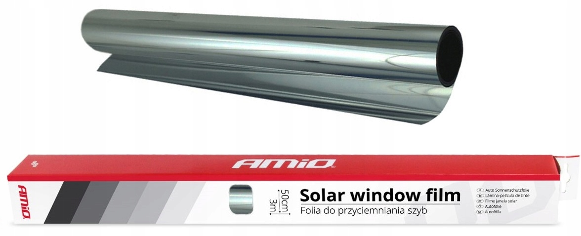 

Folia Lustrzana Srebrna Lustro Szyby Amio 50x300