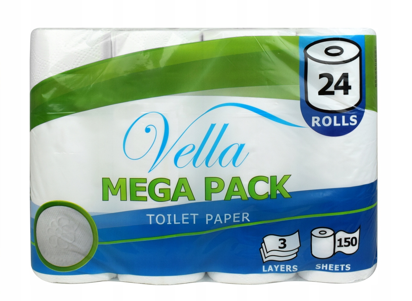 PAPIER TOALETOWY VELLA MEGA PACK 3 WARSTWY 24 rol.