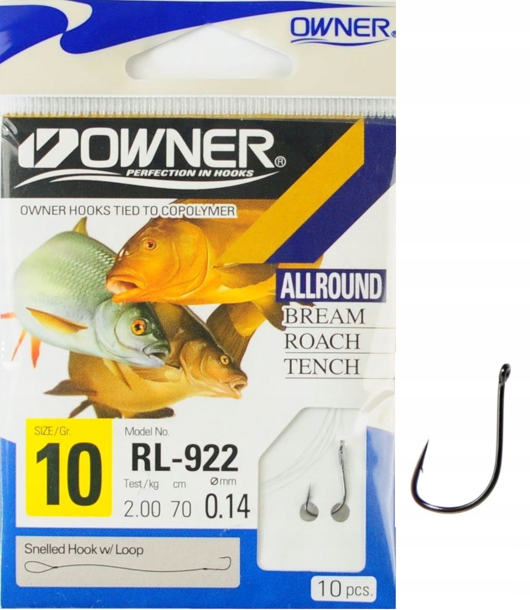 r.10 Haczyki z wiązane przyponem Owner Pin 50922 RL-922