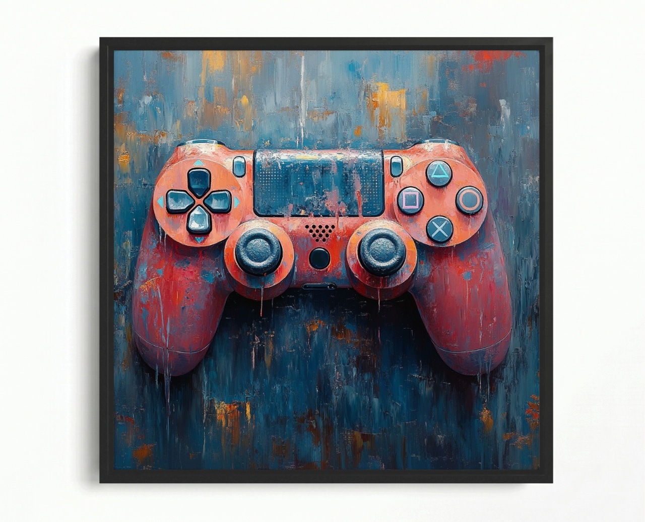 Obraz Rama American Box Gaming Hráč Hry Konzola Ovládač Gamepad 60x60