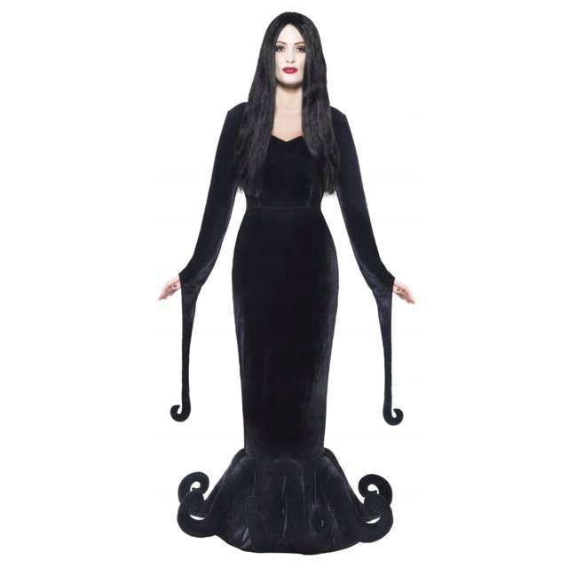 Strój czarownicy Morticia Adams deluxe Halloween L