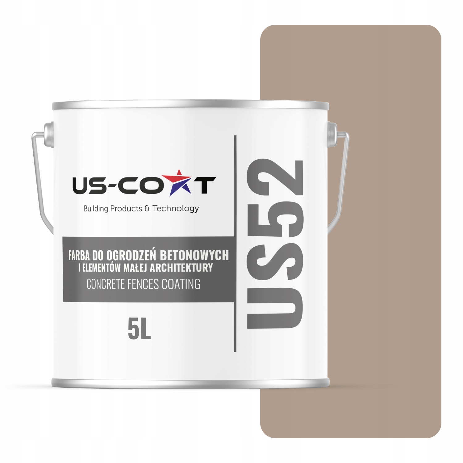 Farba Na Maľovanie Plotov Z Betónu, Farba Oriešková, Svetlá F534 5L