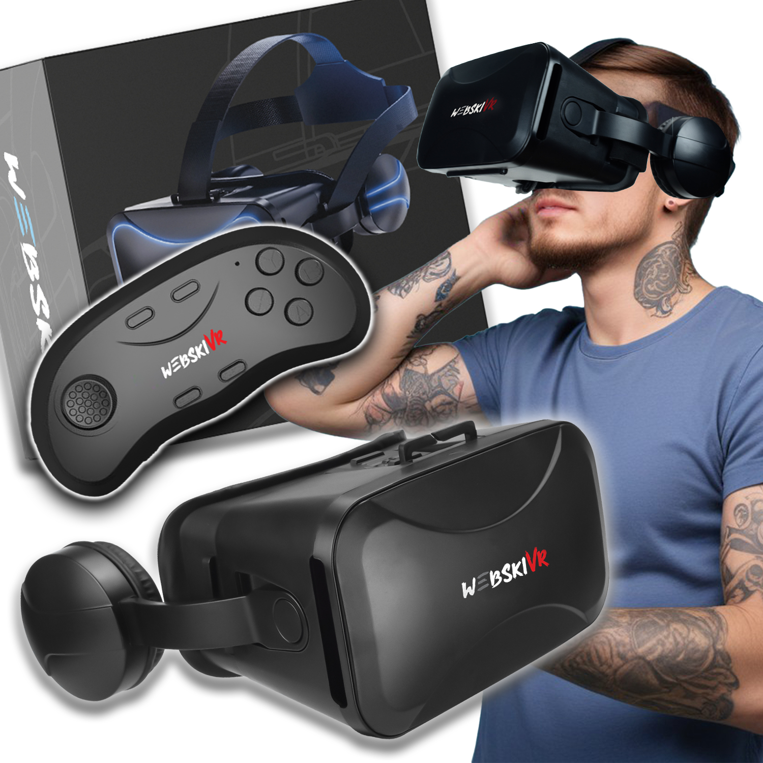 Virtuální Brýle Virtual Reality 360 3D Pro Mobilní Telefon Pad Bt
