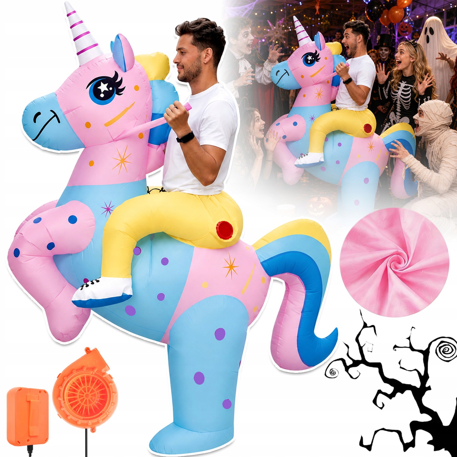 Nafukovací Halloweenské Kostýmy Nafukovací Kostým Jednorožec Unisex
