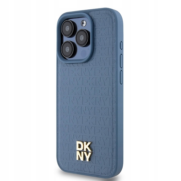 Etui Dkny Leather Monogram Pattern Metal Logo MagSafe na iPhone 15 Pro