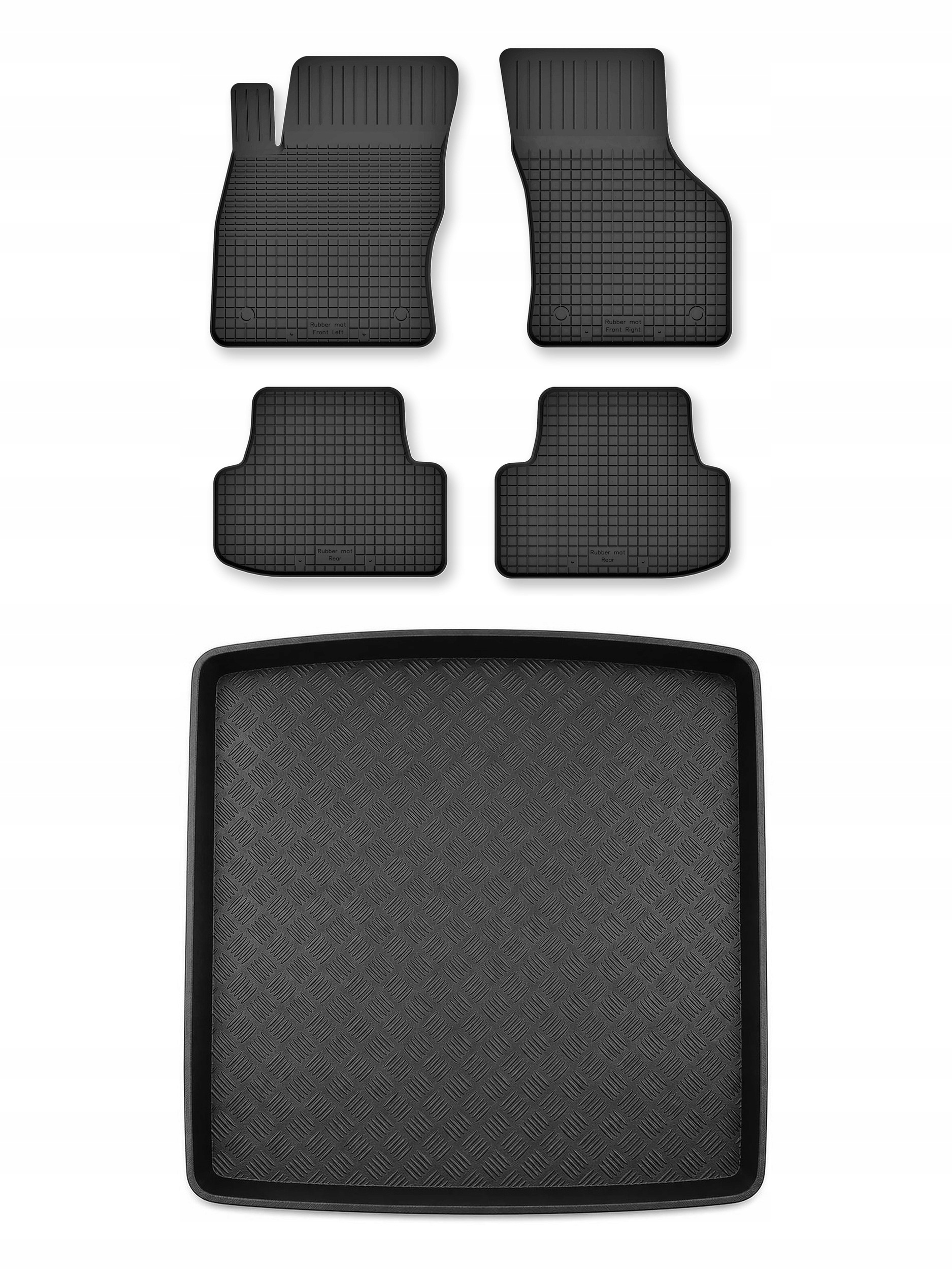 Korýtkové koberce rohož do kufru pro: Seat Leon III 2014-2020 kombi 5 ks.