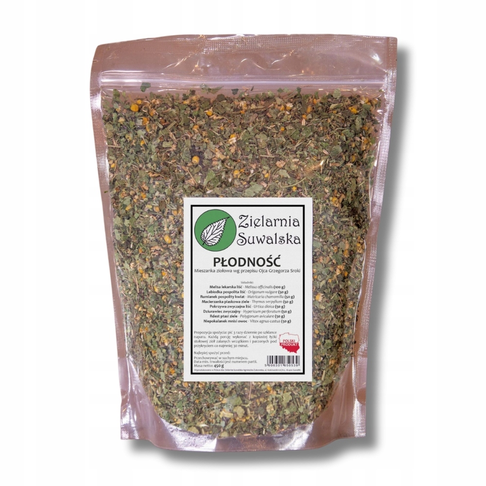 Zioła Płodność 450 g – mieszanka ziołowa wg Ojca Grzegorza Sroki