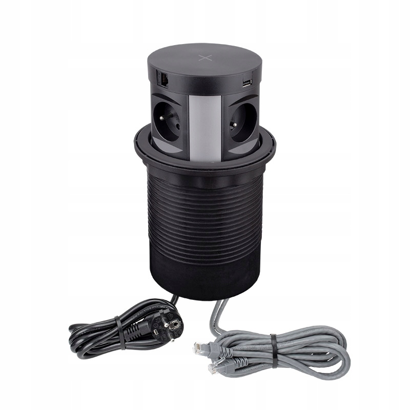 

Gniazda chowane, ładowarka indukcyjna,2xUSB, 2xINT