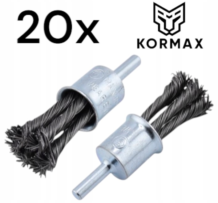 Drátěný kartáč Inox 19 mm s trnem 20.000 ot, kroucený drát x 20 ks