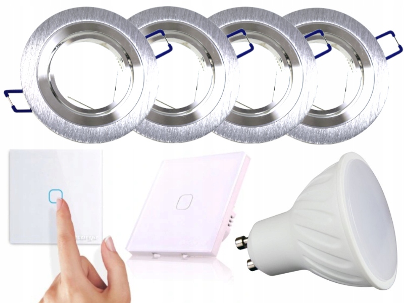 Sada světel Halogen Led 4x Vypínač Žárovky