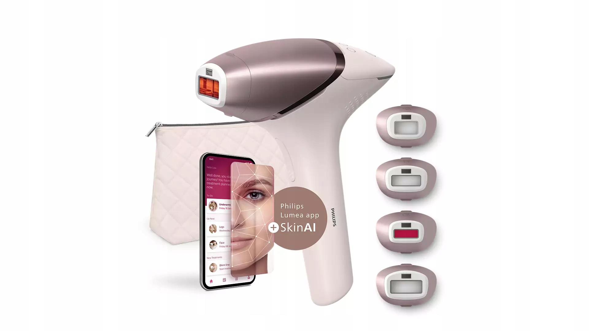 Philips Lumea Ipl 9900 SkinAI, tělo, bikin, podpaží a obličej BRI977/00