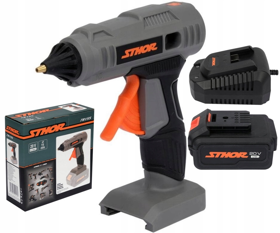 PISTOLET DO KLEJU 11MM AKUMULAT. 20V STHOR +4Ah