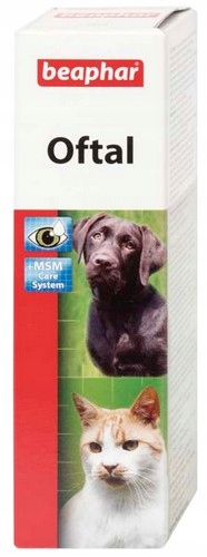 Levně Beaphar Oftal Eyewater – kapky pro péči o oči 50 ml