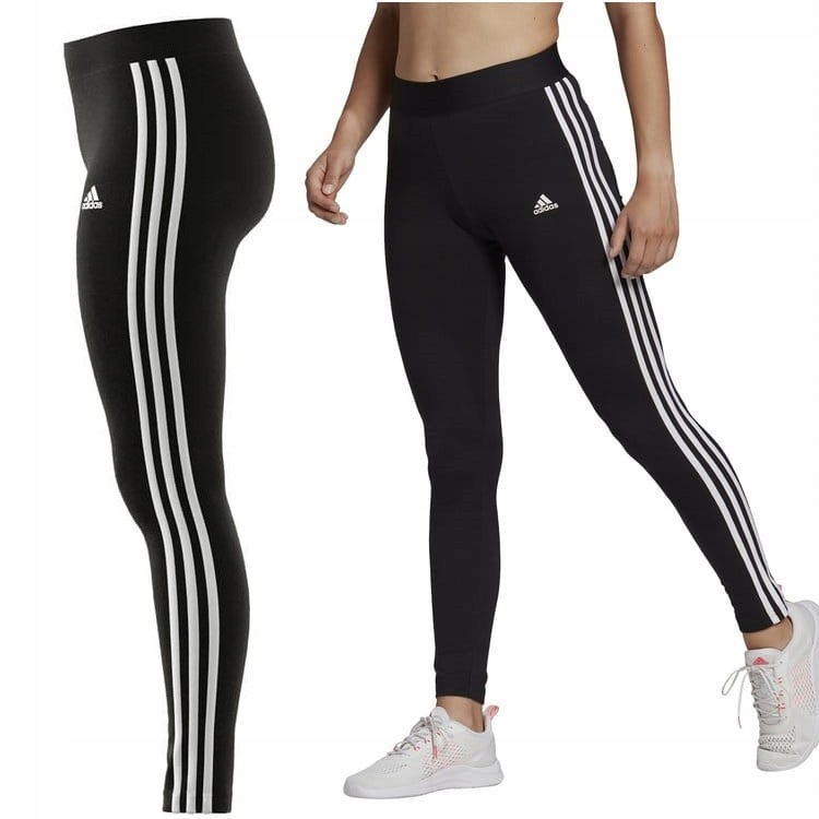 Dámské legíny adidas černé bílé pruhy vel S legíny
