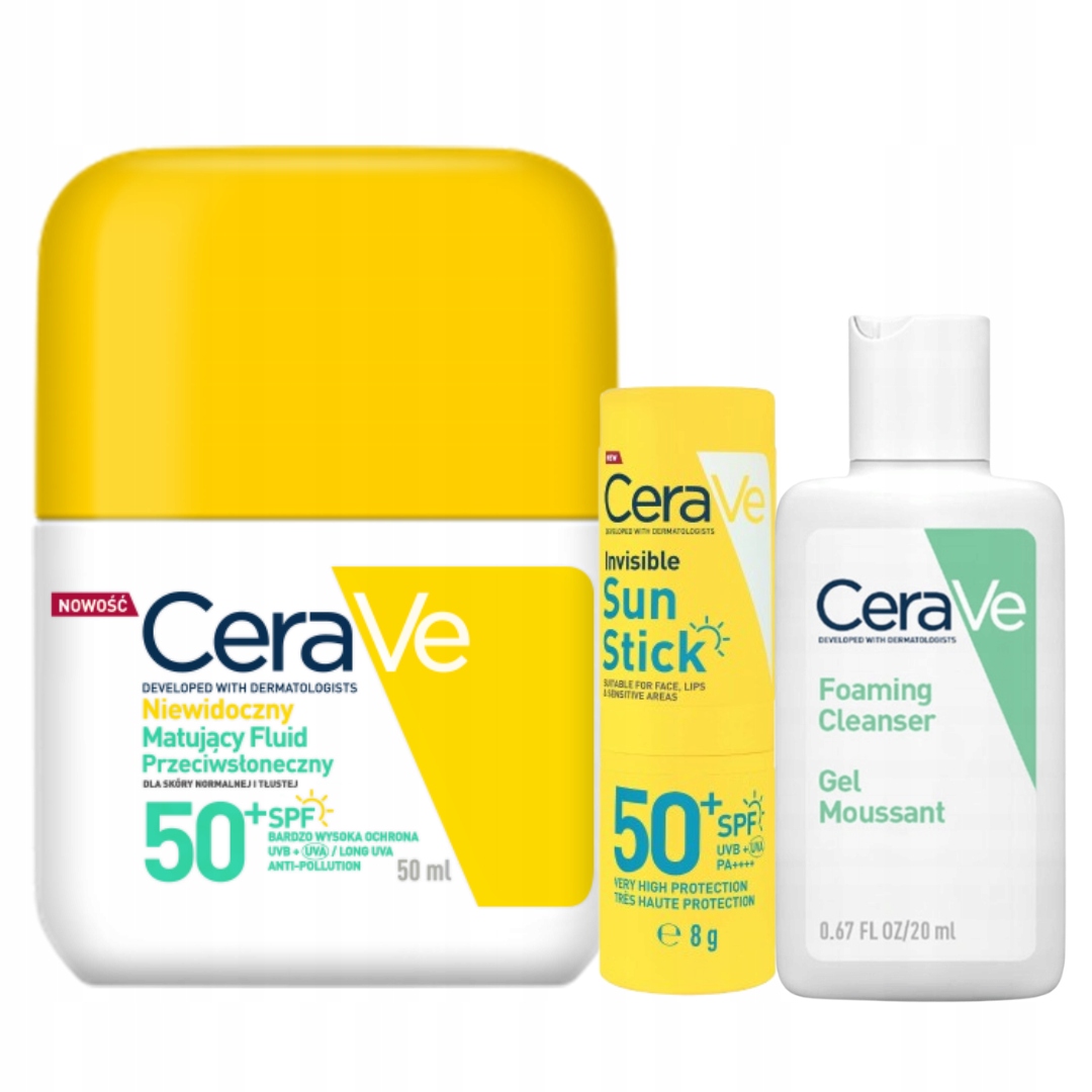 CeraVe Fluid przeciwsłoneczny skóra tłusta SPF50+ 50ml Sztyft SPF50+ 8g