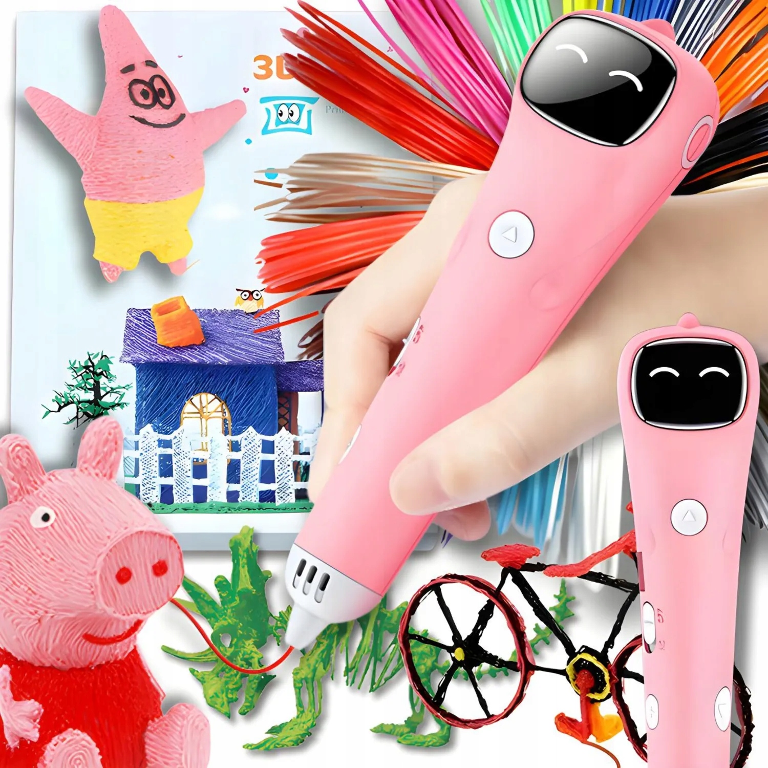 Bezprzewodowy Długopis 3D 2.0 Długopis 3D 2.0 Pen Drukarka 3D Różowy