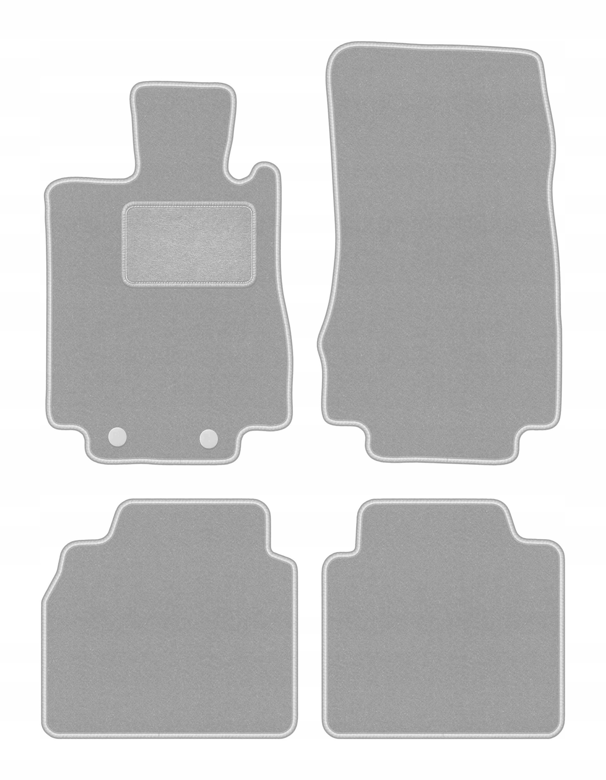 Velurové koberce pro Mercedes S W220 1998-2005 long komplet Oslo popel