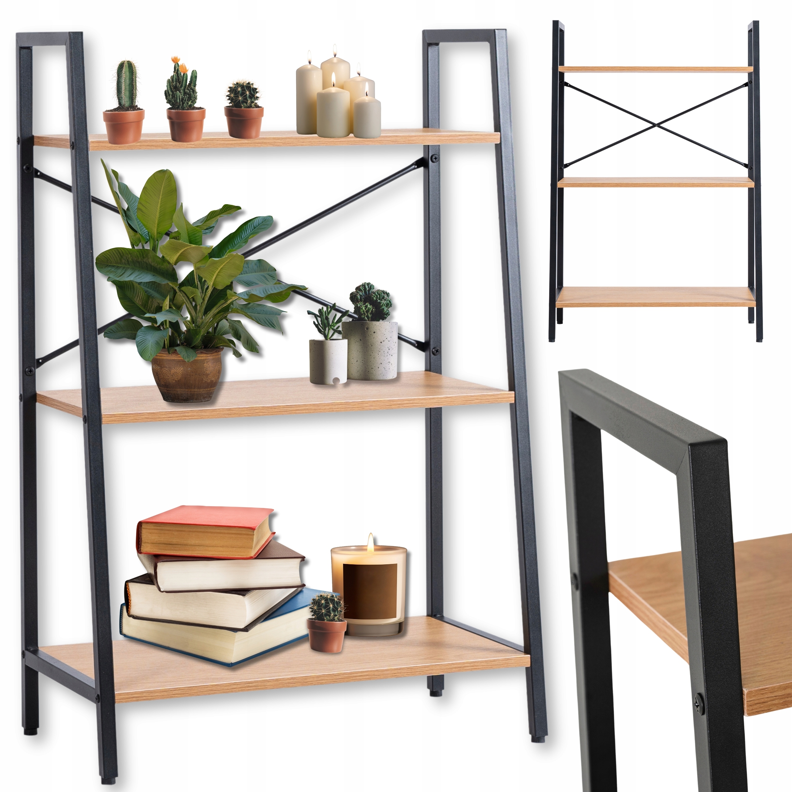 Mládežnický regál Dub Zlatý Otevřený Loft na knihy Hračky Vior