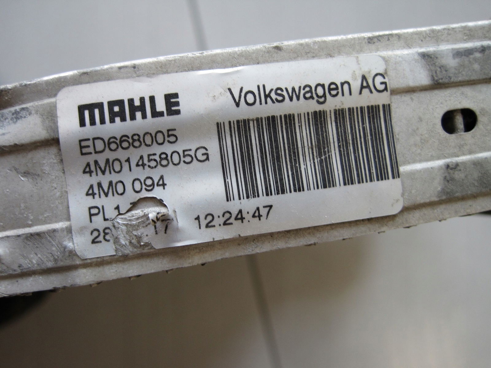 water cooler AUDI Q7 4M0 4M0145805G