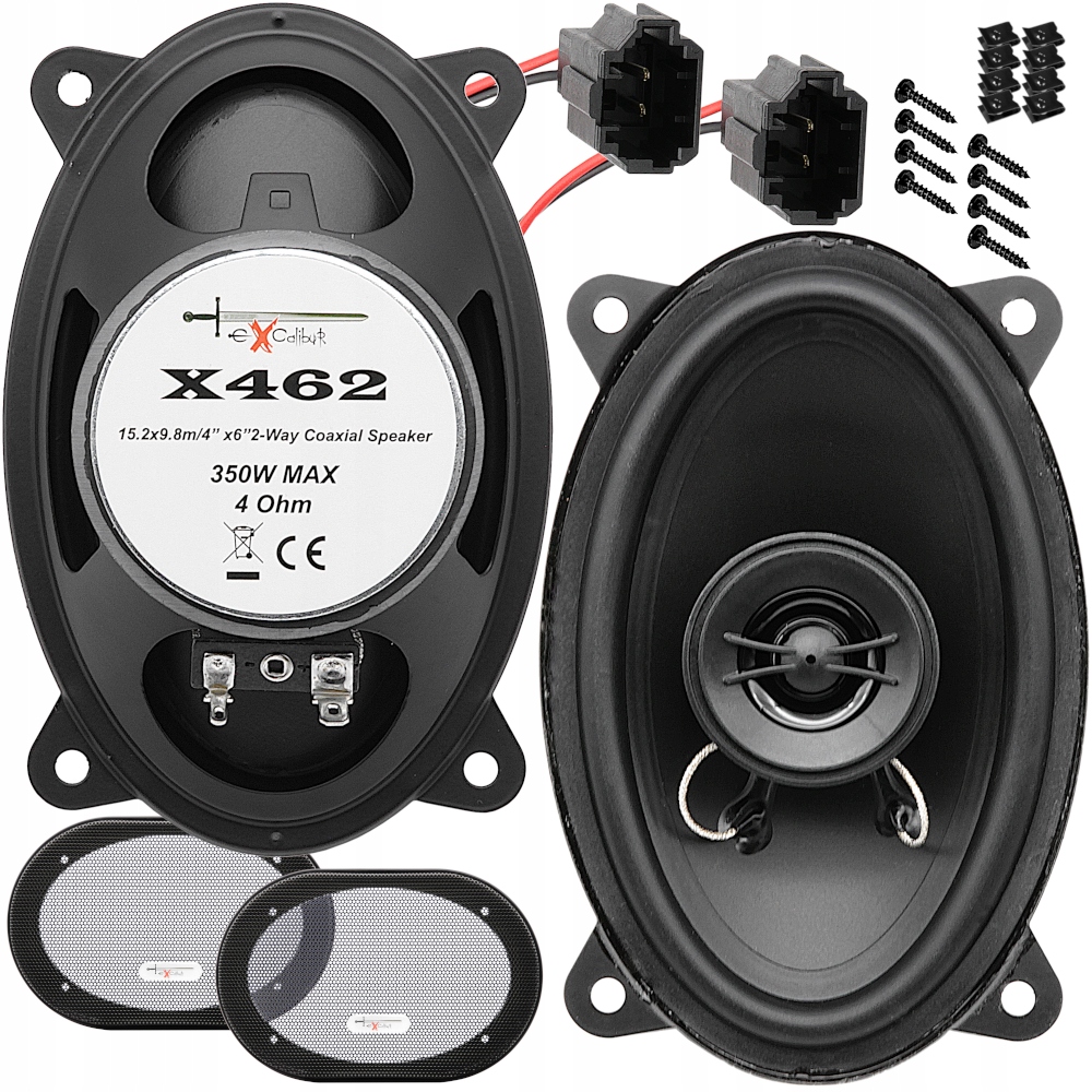 MOCNE GŁOŚNIKI SAMOCHODOWE 4x6" ELIPSY DO NISSAN MAXIMA 200 SX FIAT PUNTO 1